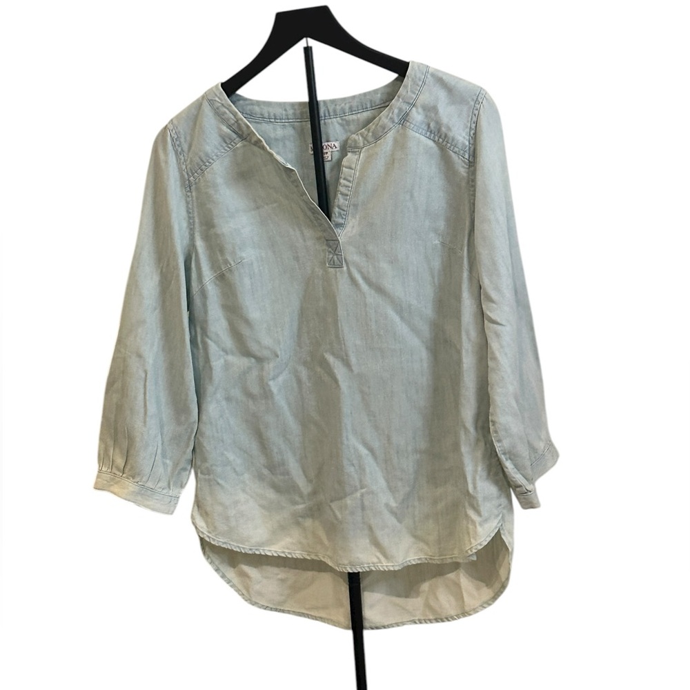 Merona Light Blue V-Neck Top
